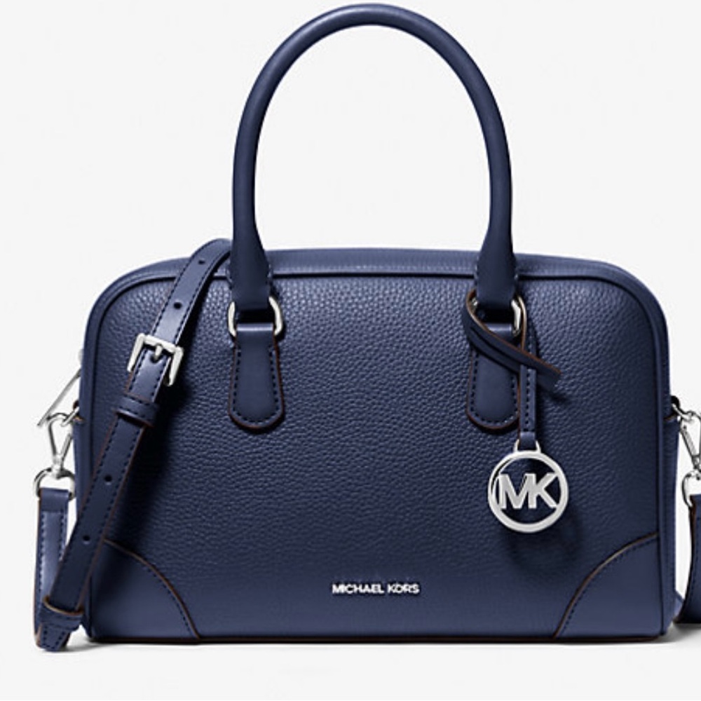 Michael Kors Navy Blue Satchel Bag